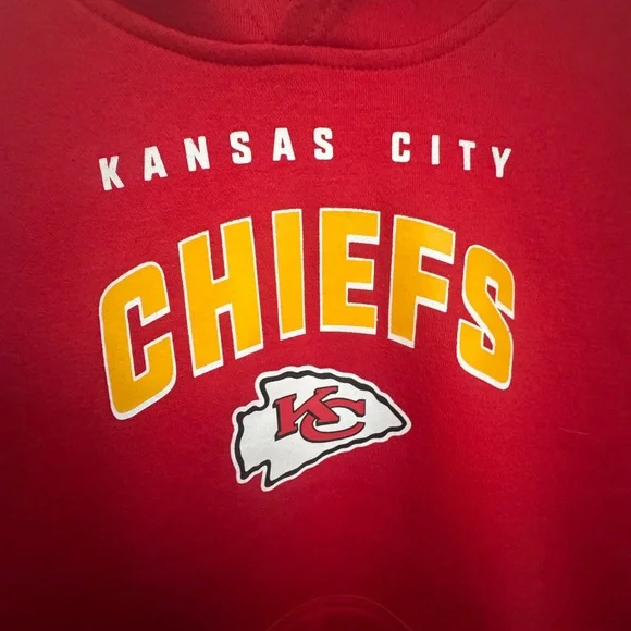 Kansas City Chiefs Red Youth NFL Team Apparel Hoodie Sweatshirt NWT - Picture 3 of 8
